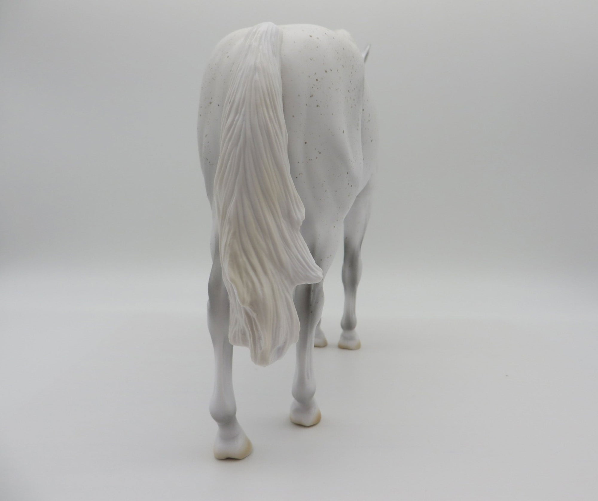 Major League-AKA..Catcher-LE-30 Fleabit Grey Andalusian painted by Ellen Robbins EQ 2021