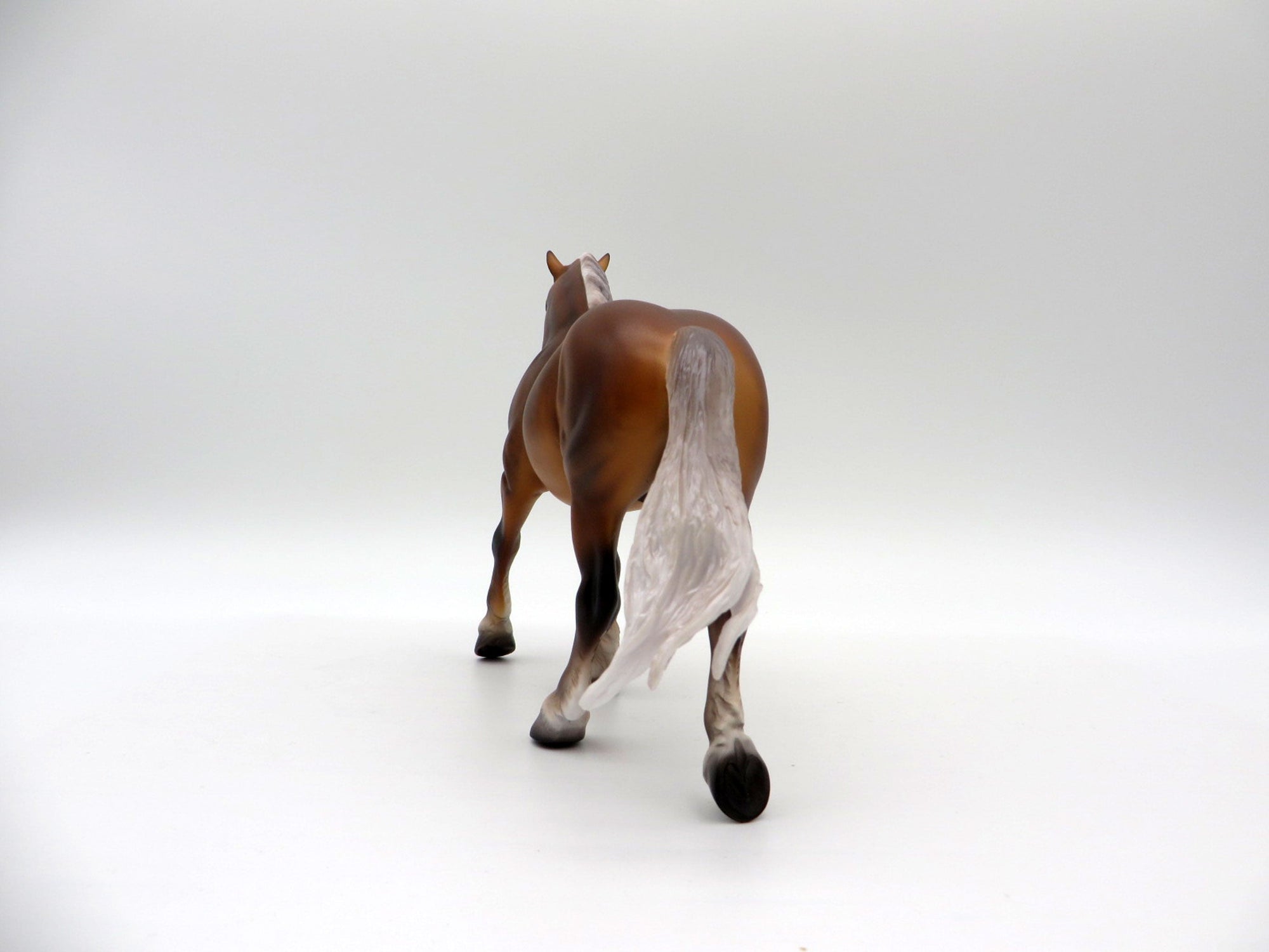 Chembesi-OOAK Dapple Chestnut Pebbles Trotting Draft Painted By Caroline Boydston