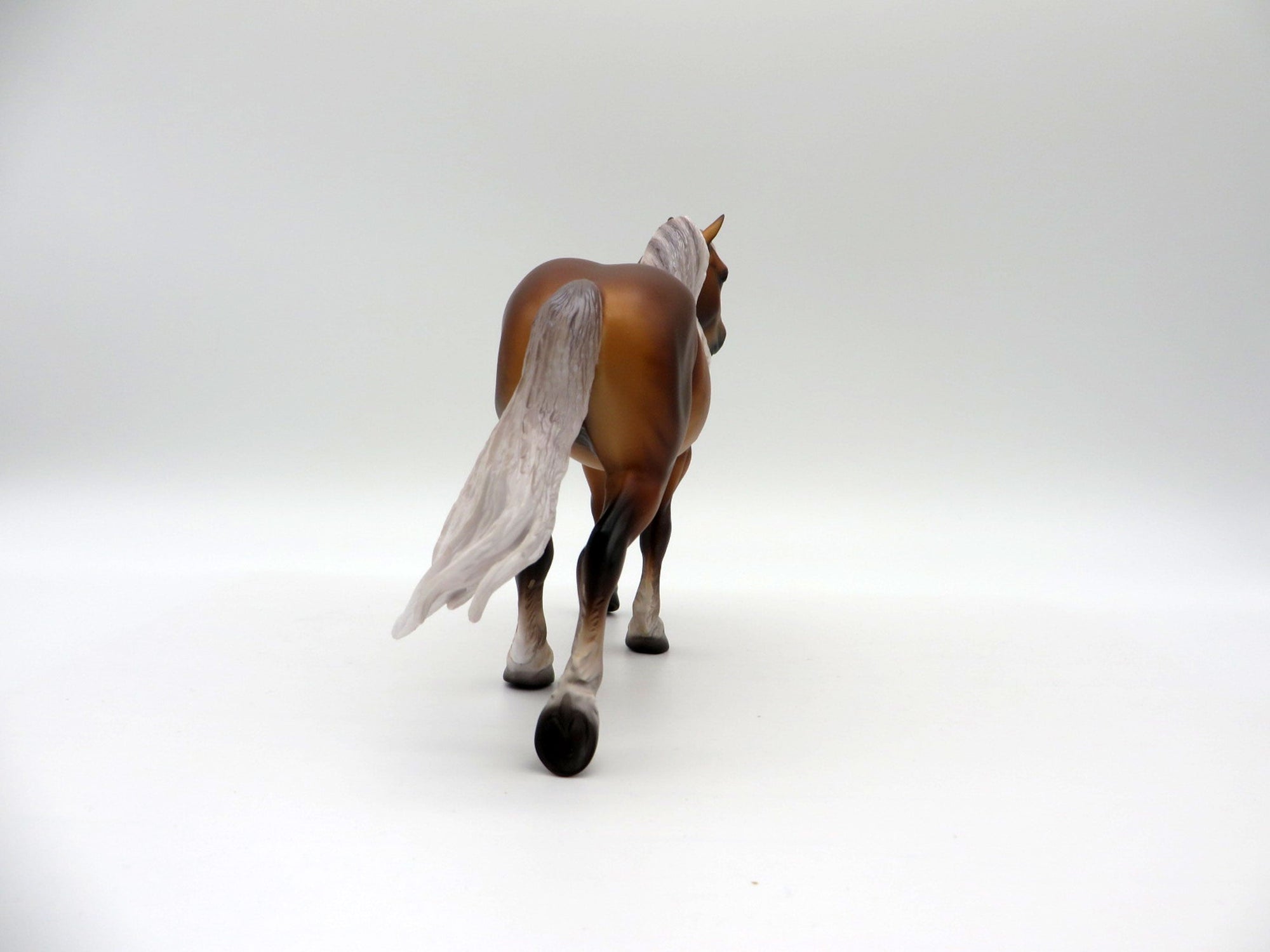 Chembesi-OOAK Dapple Chestnut Pebbles Trotting Draft Painted By Caroline Boydston