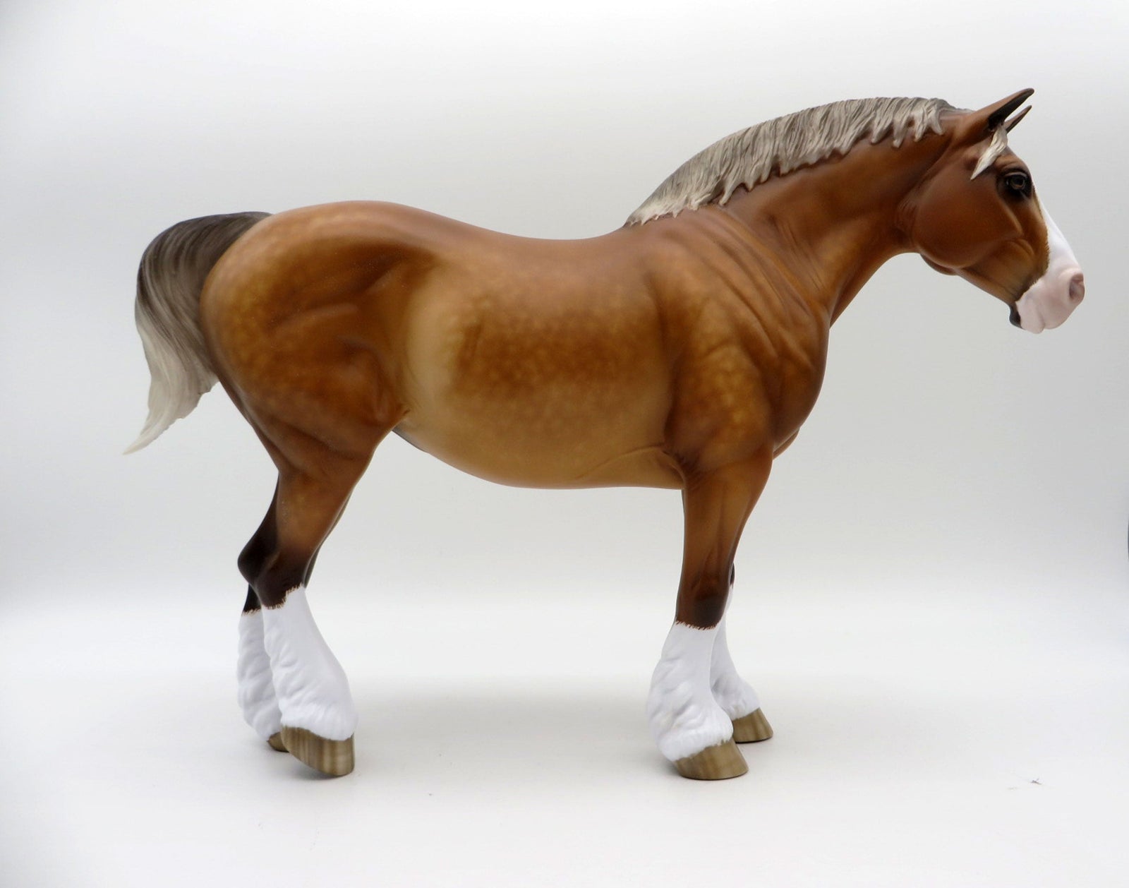 Cinnamon Girl-OOAK Dapple Bay Heavy Drafter painted By Sheryl Leisure 10/18/21