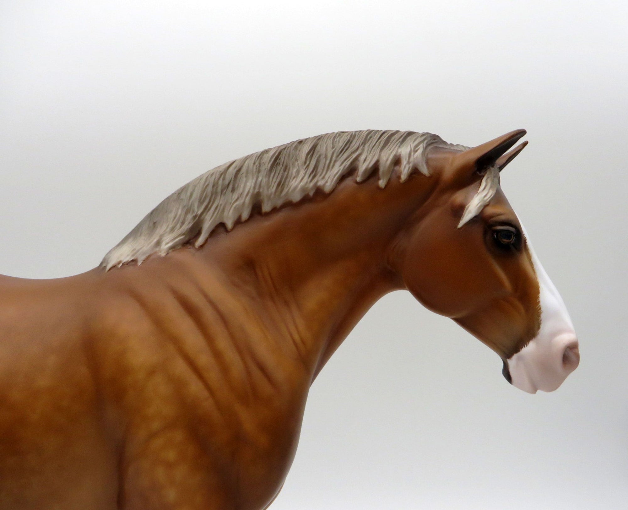 Cinnamon Girl-OOAK Dapple Bay Heavy Drafter painted By Sheryl Leisure 10/18/21