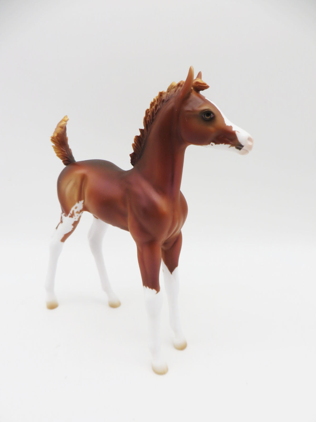 Cinnamon Twist - LE 15 - Customized Chestnut Arab Foal by Ashley Palmer - Christmas Tails 2022 - CT22