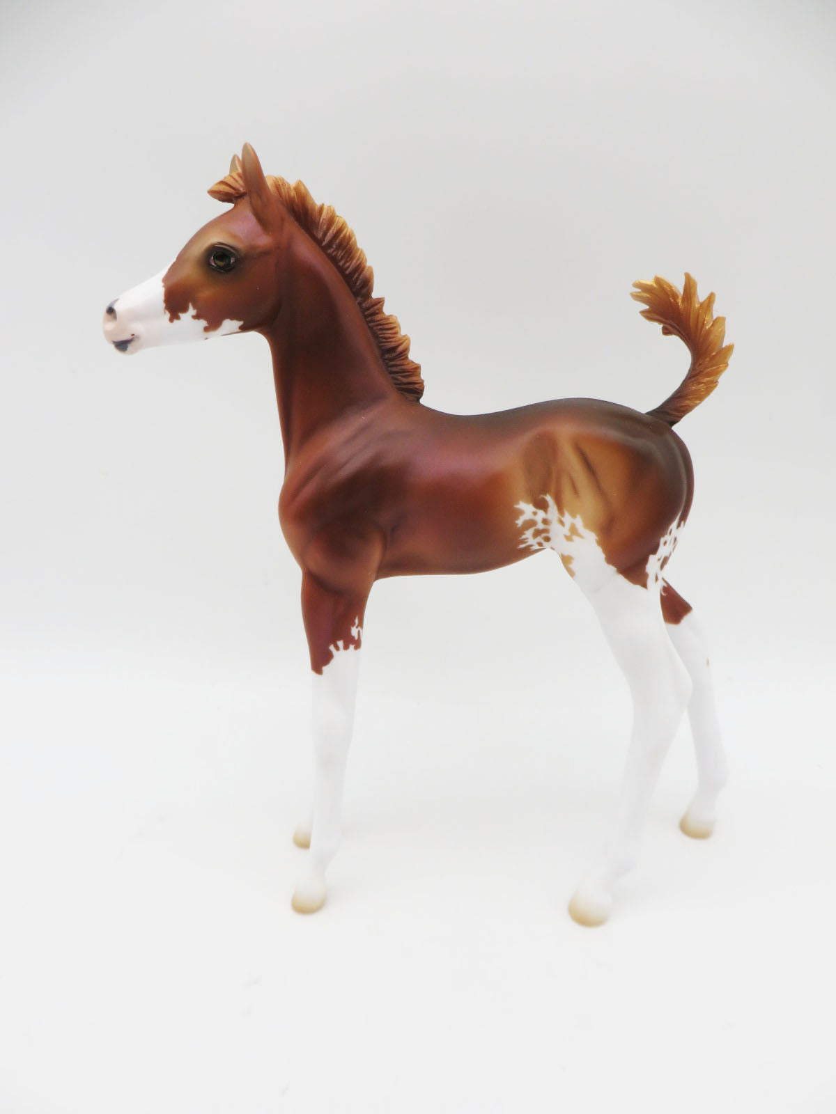 Cinnamon Twist - LE 15 - Customized Chestnut Arab Foal by Ashley Palmer - Christmas Tails 2022 - CT22