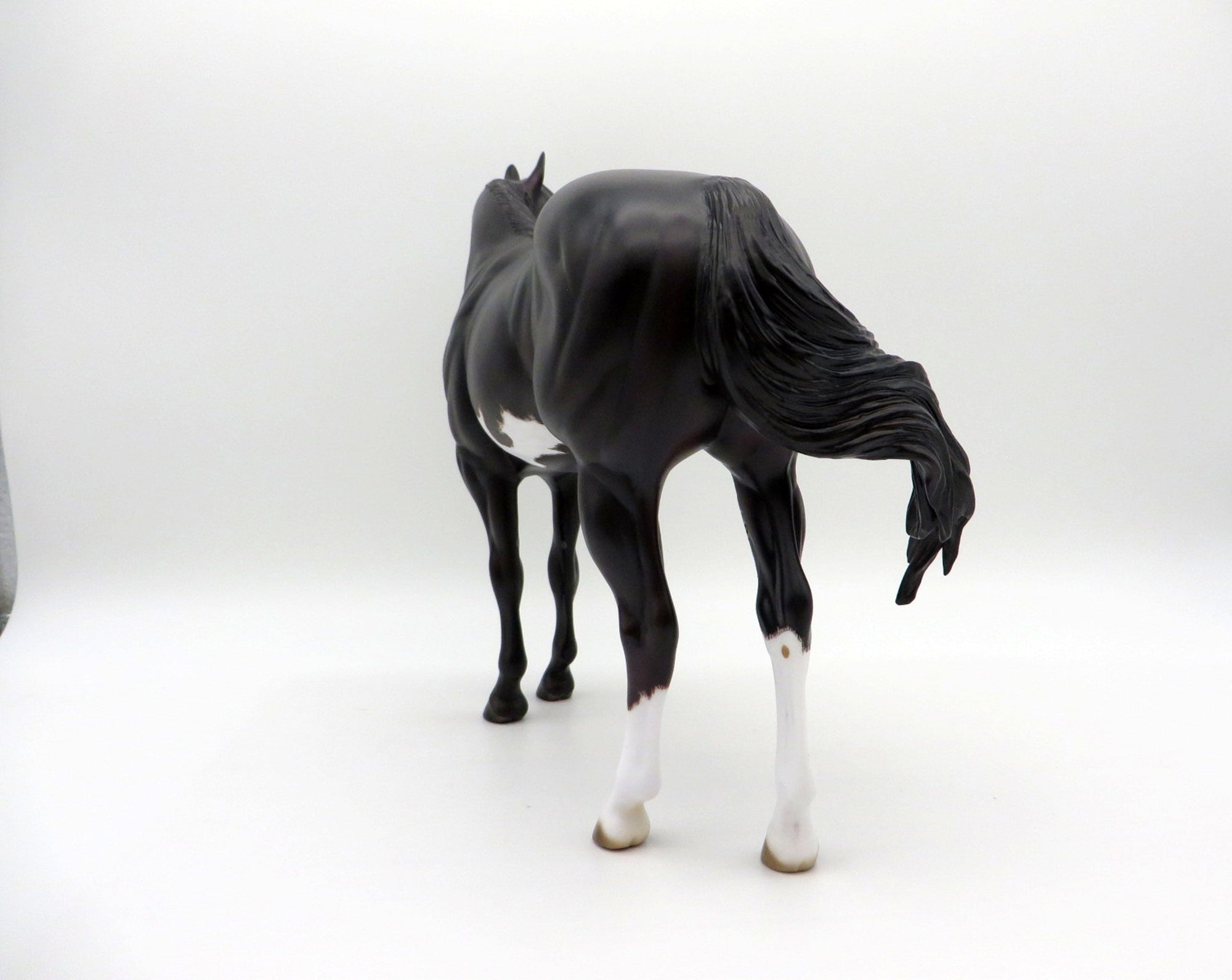 Claude-OOAK Sunburnt Black Overo ISH  Equilocity 2021 Painted by Julie Keim
