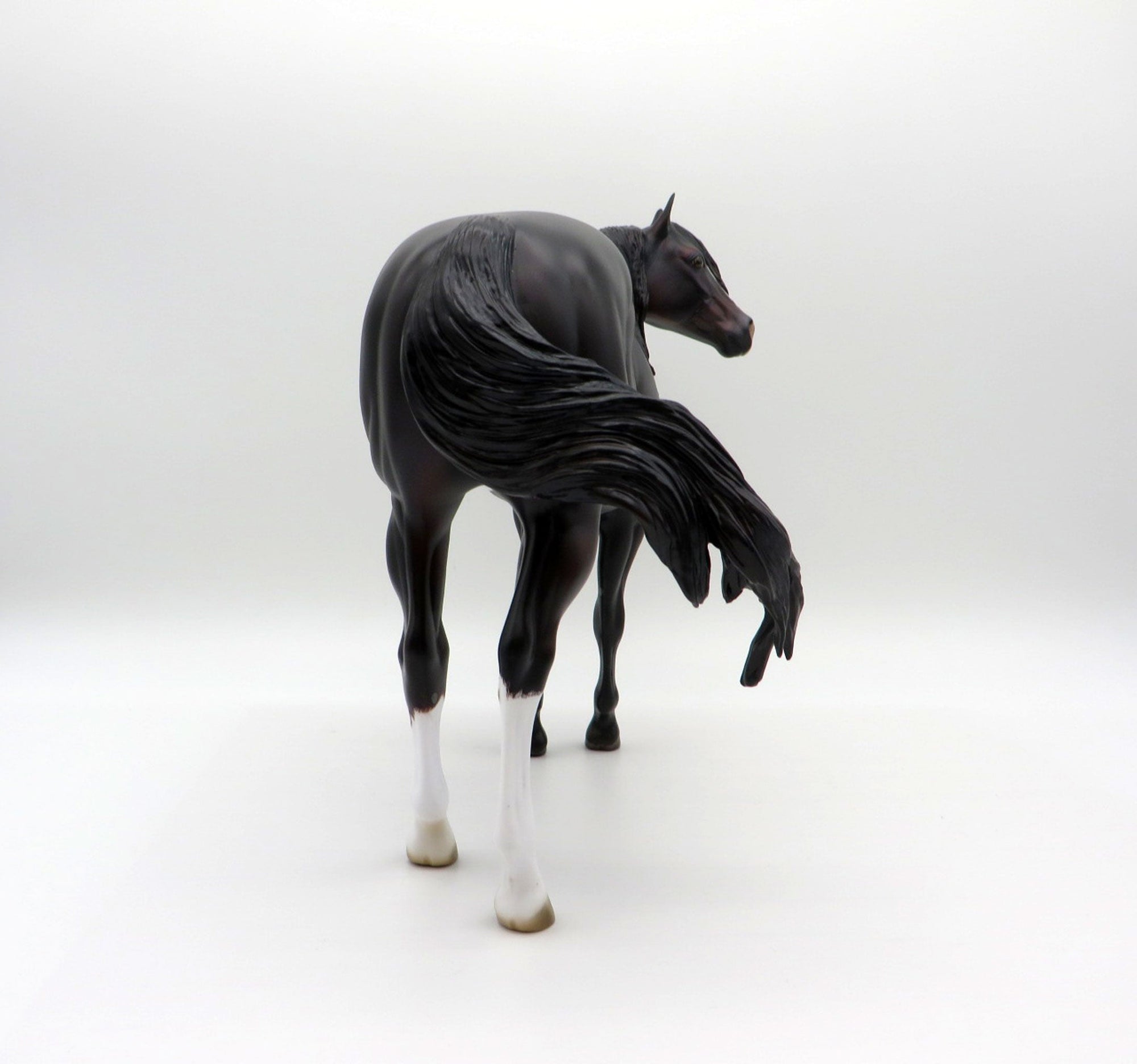Claude-OOAK Sunburnt Black Overo ISH  Equilocity 2021 Painted by Julie Keim