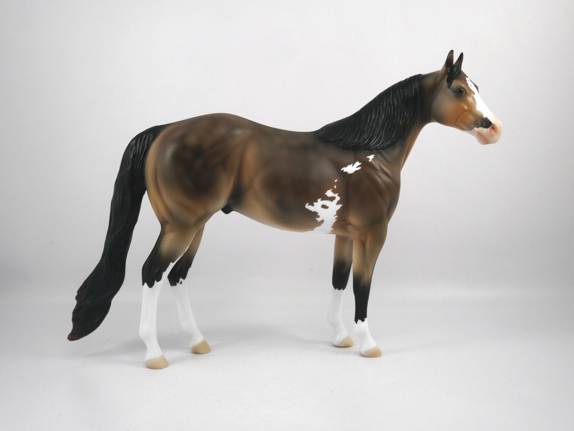 Clint-OOAK Buckskin ISH Paint by Ellen 1/29/21