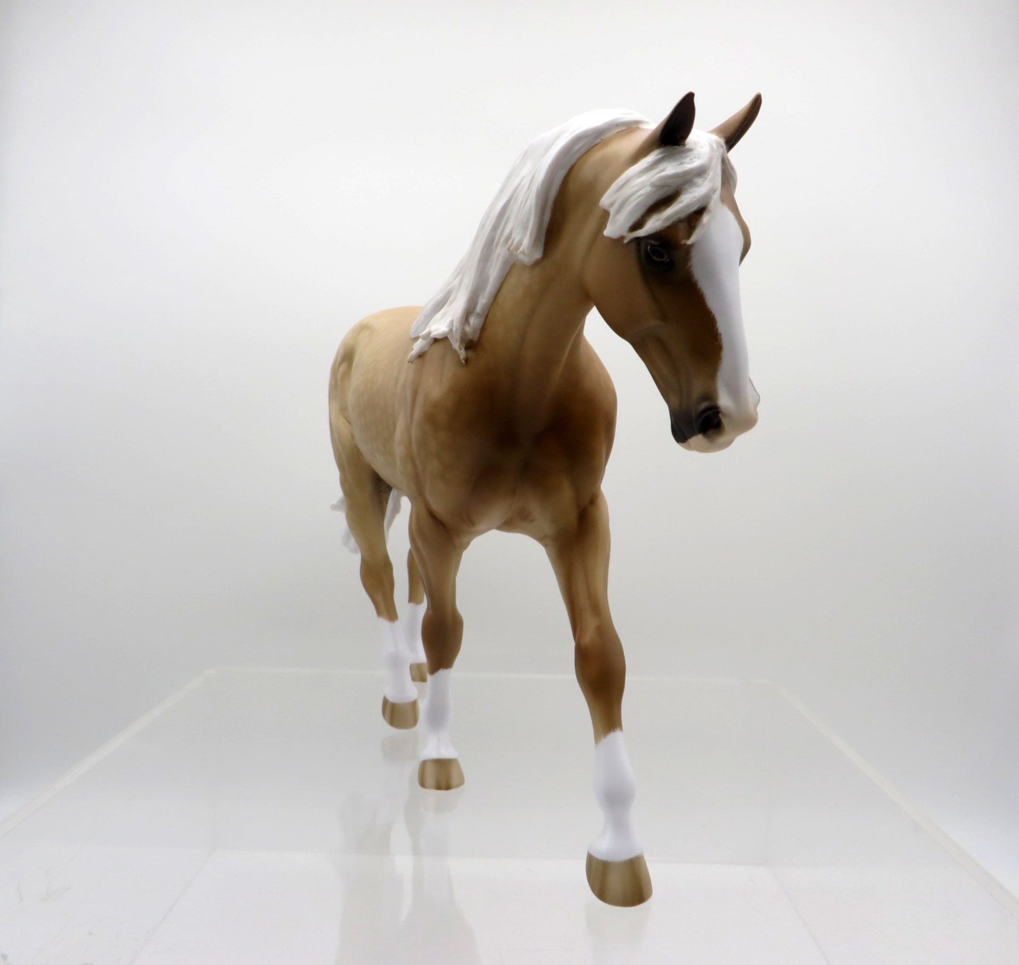 Cole-OOAK Dapple Palomino Irish Draft Painted by Sheryl Leisure 3/15/21