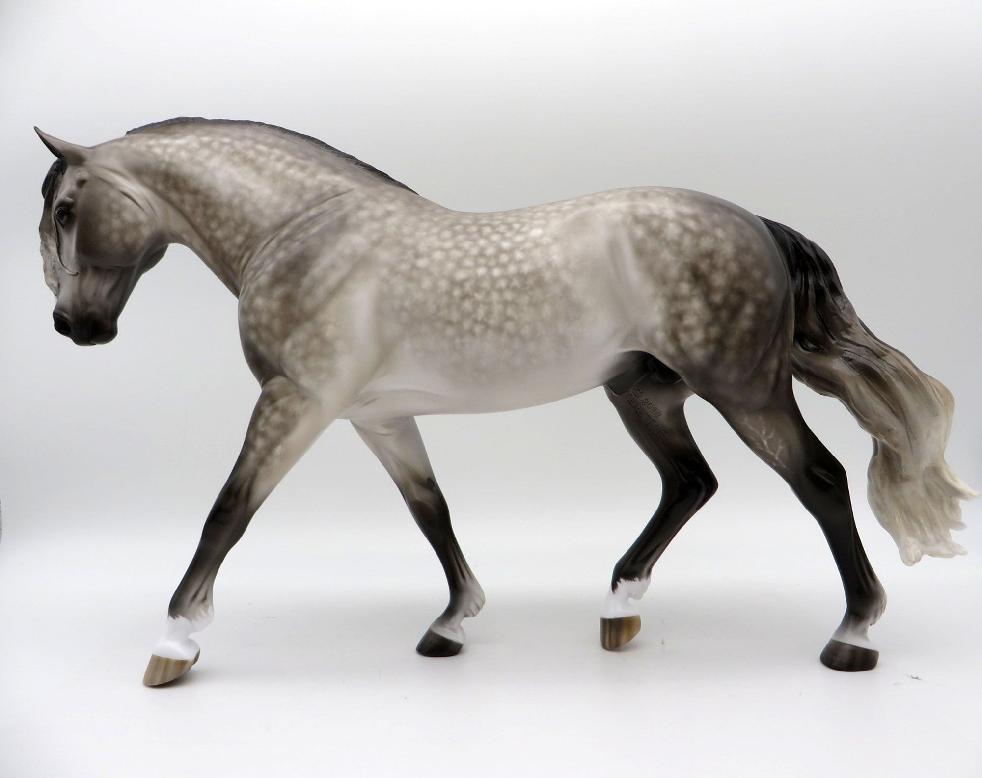 Commodore-OOAK Dapple Grey Irish Drafter Painted by Sheryl Leisure 11/29/21