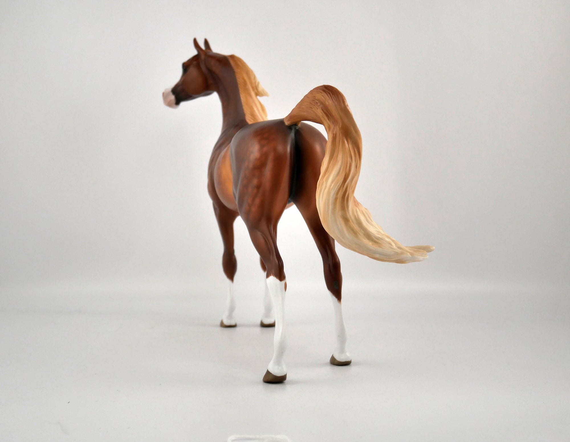 Cousin Eddy-OOAK Dapple Chestnut Arabian Painted By Sheryl Leisure 12/24/20