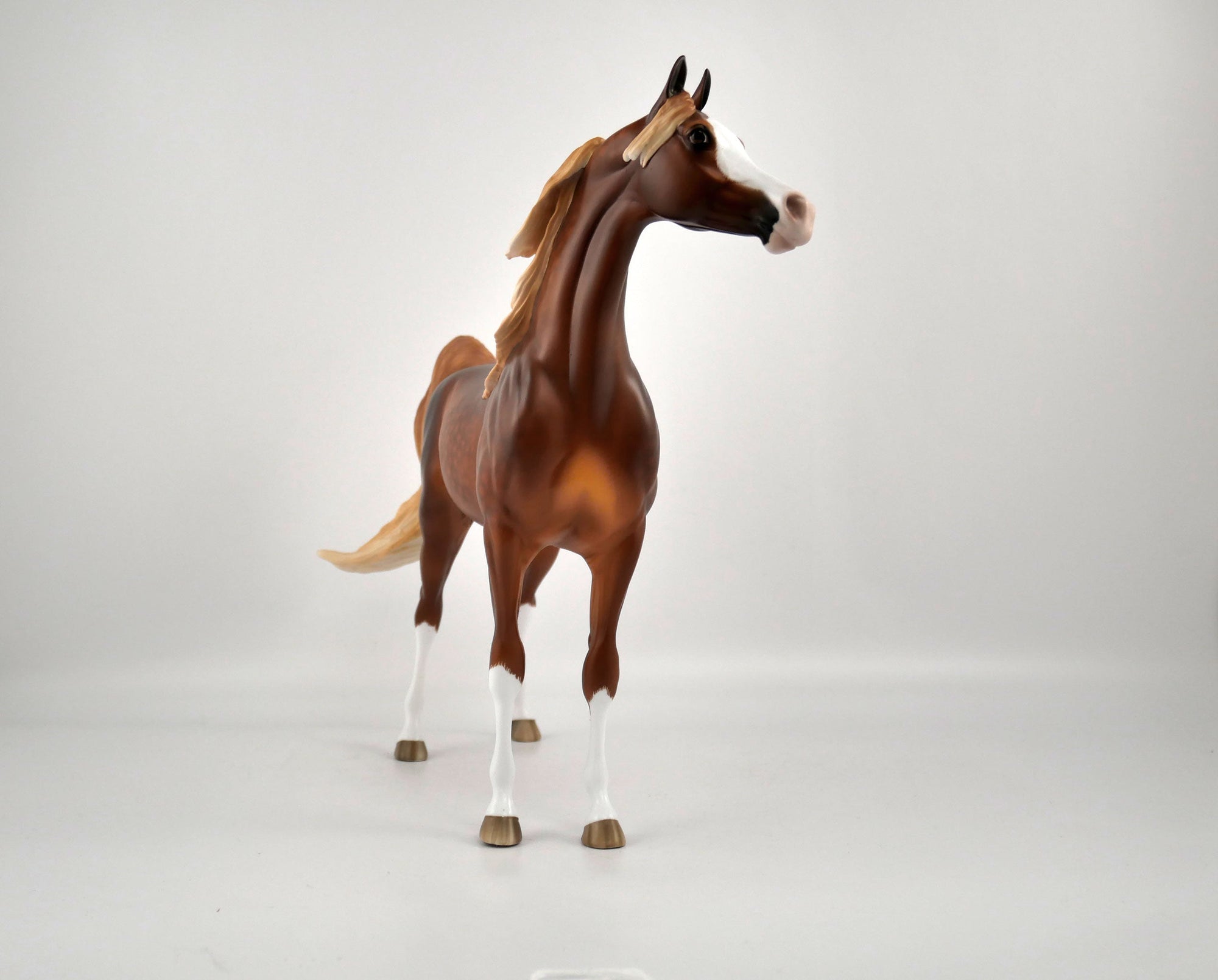 Cousin Eddy-OOAK Dapple Chestnut Arabian Painted By Sheryl Leisure 12/24/20