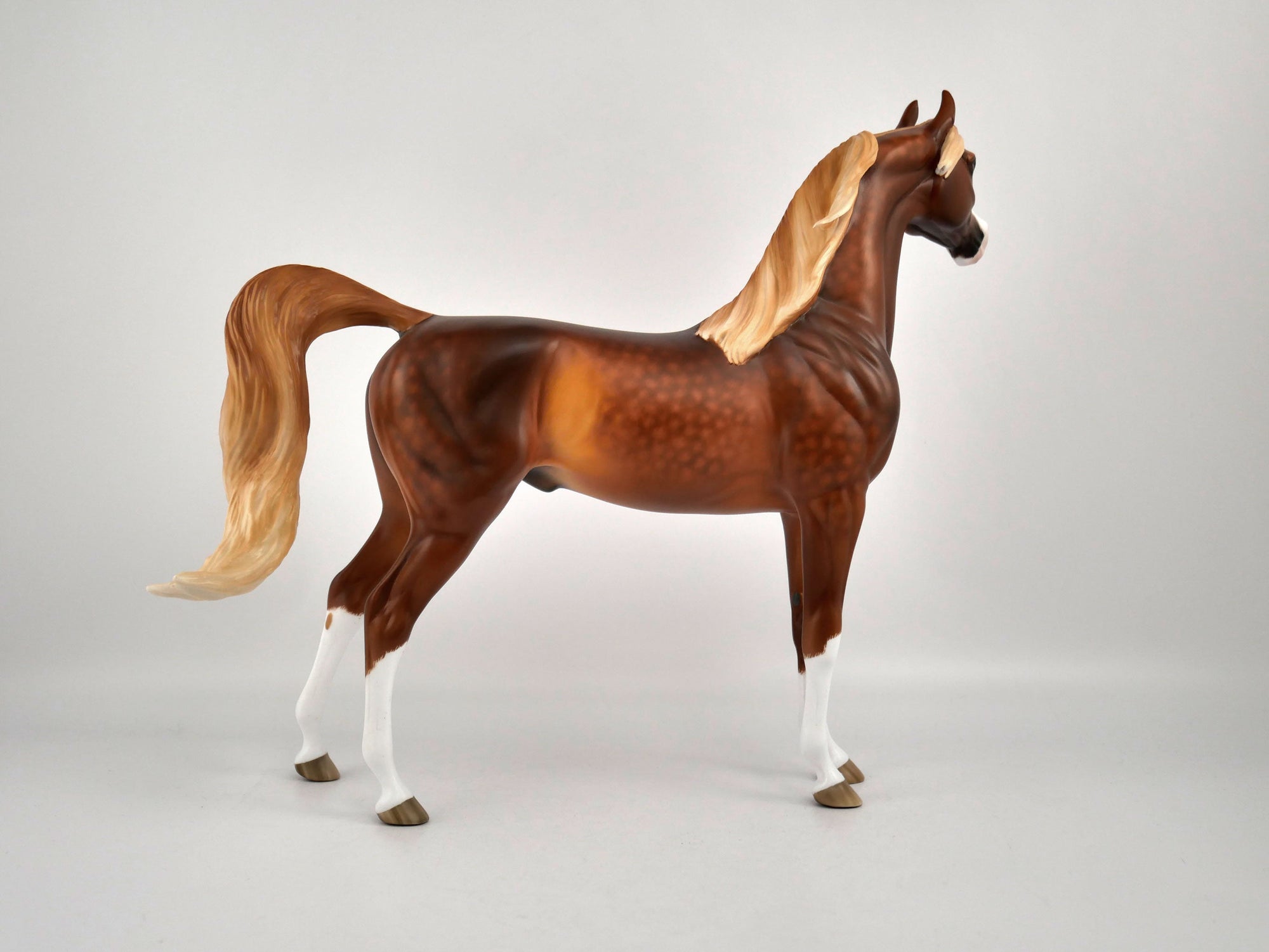 Cousin Eddy-OOAK Dapple Chestnut Arabian Painted By Sheryl Leisure 12/24/20