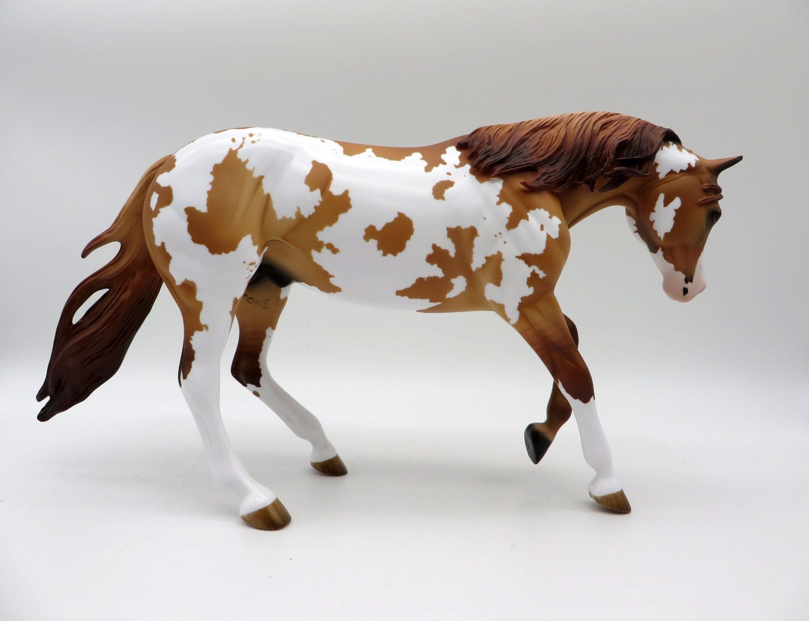 Cowboy-OOAK Red Dun Overo Performance Horse Painted By Audrey Dixon 5/24/21