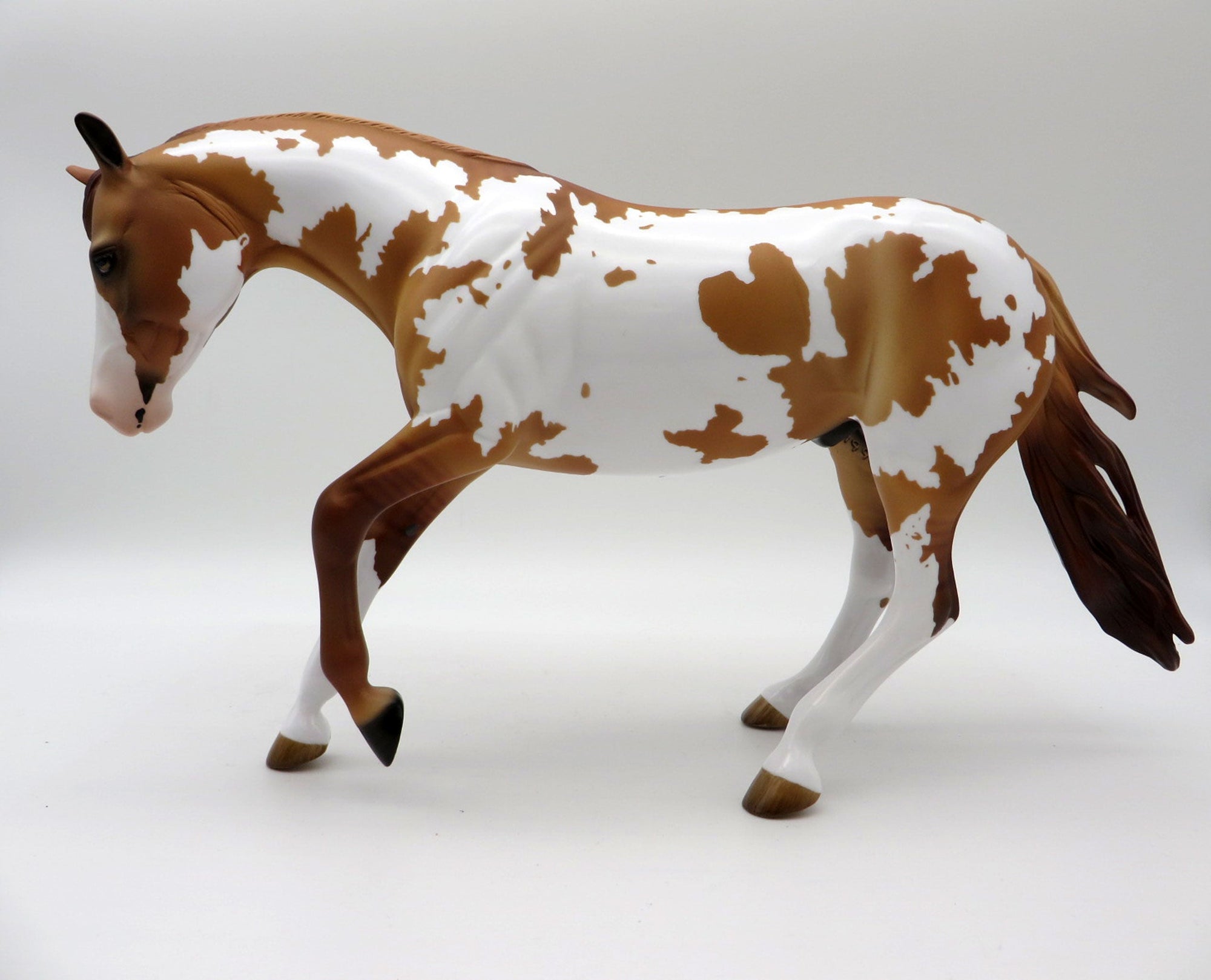 Cowboy-OOAK Red Dun Overo Performance Horse Painted By Audrey Dixon 5/24/21