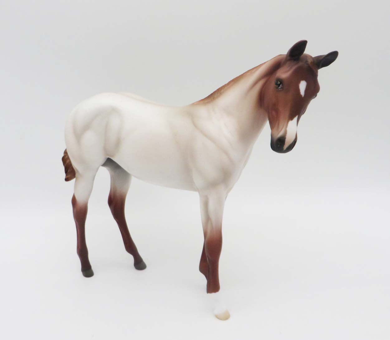 Cowgirl -OOAK Chestnut Roan Weanling By Ashley-SHCF23