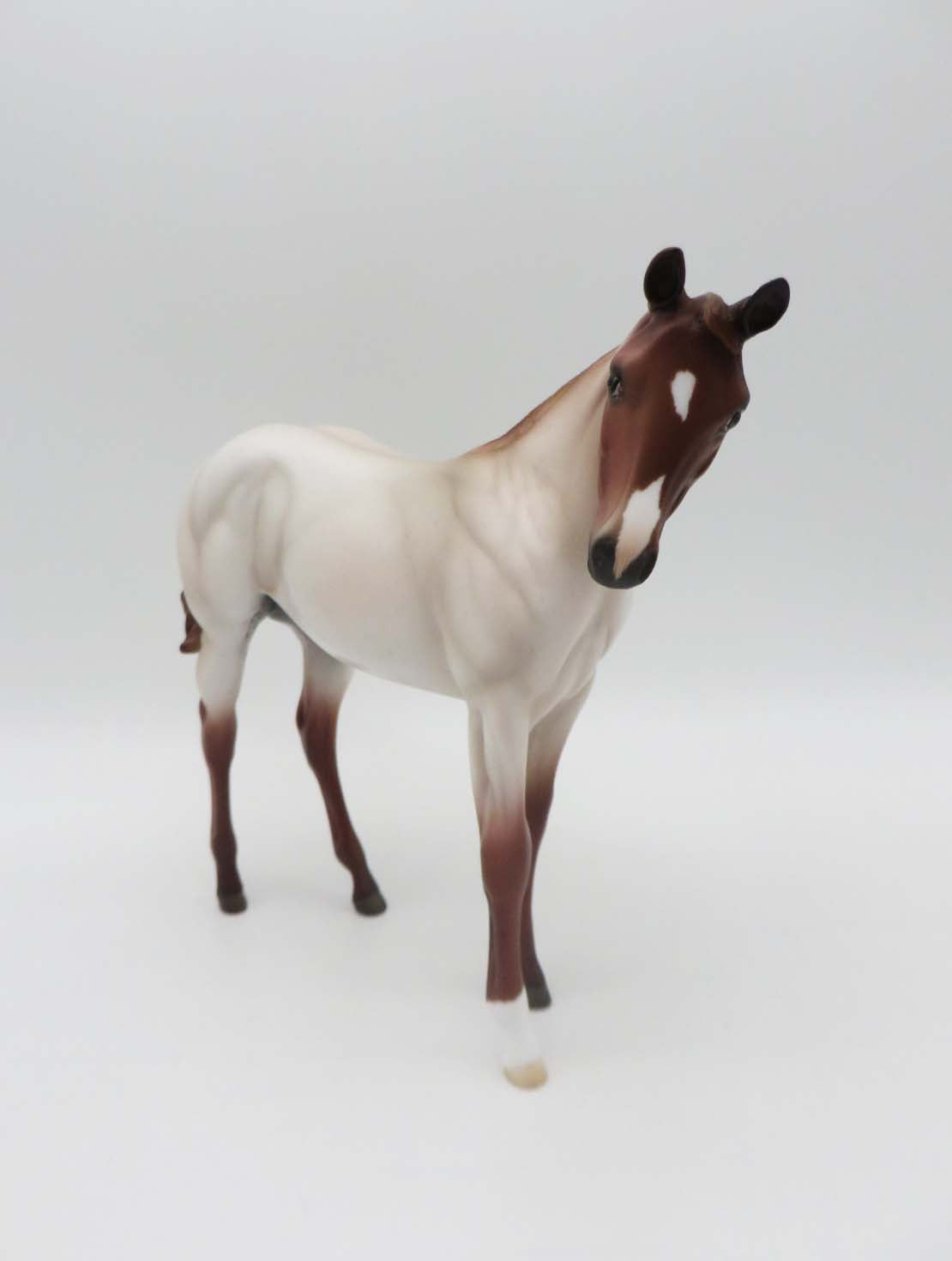 Cowgirl -OOAK Chestnut Roan Weanling By Ashley-SHCF23