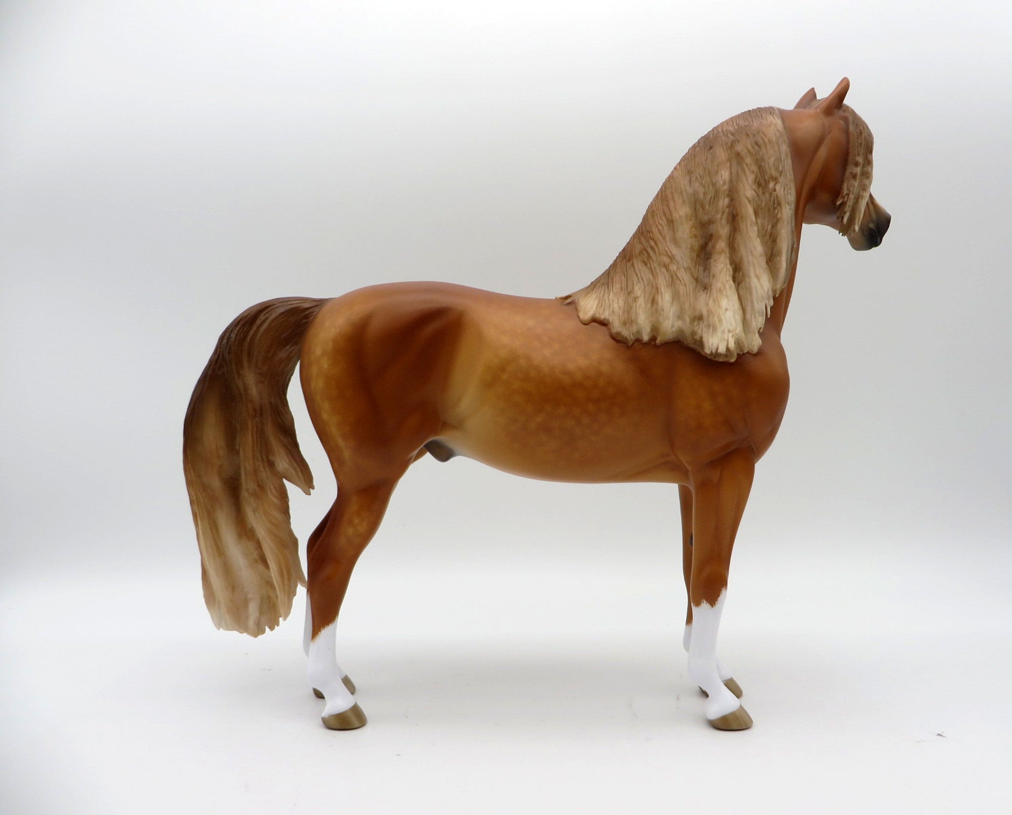 Crimson and Clover- OOAK Dapple Chestnut Morgan Painted by Sheryl Leisure MM21