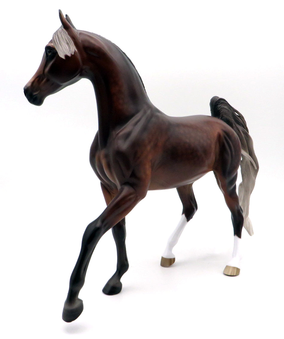 Cry to Me-OOAK Dapple Silver Bay Arab Mare Painted by Sheryl Leisure 10/25/21