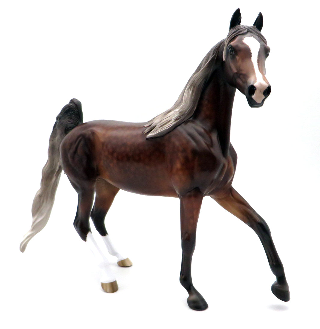Cry to Me-OOAK Dapple Silver Bay Arab Mare Painted by Sheryl Leisure 10/25/21