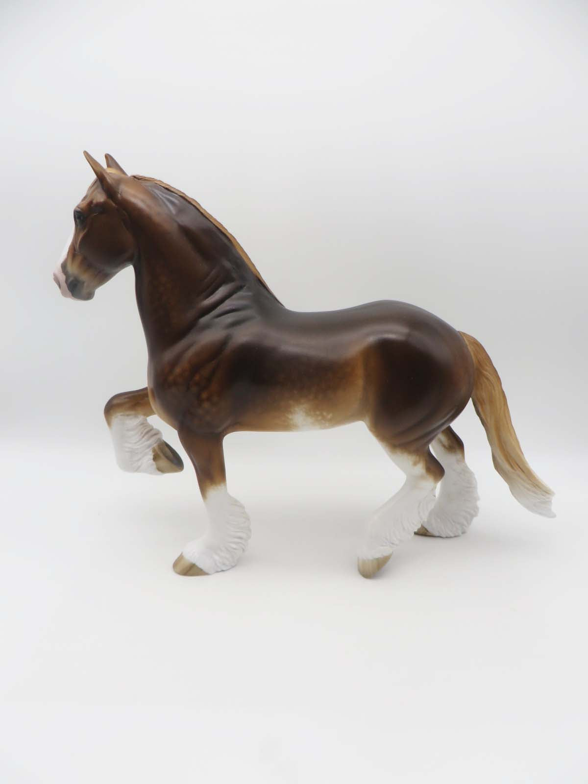 Cumberland OOAK Sorrel Clydesdale Trotting Draft By Sheryl Leisure SHCF23