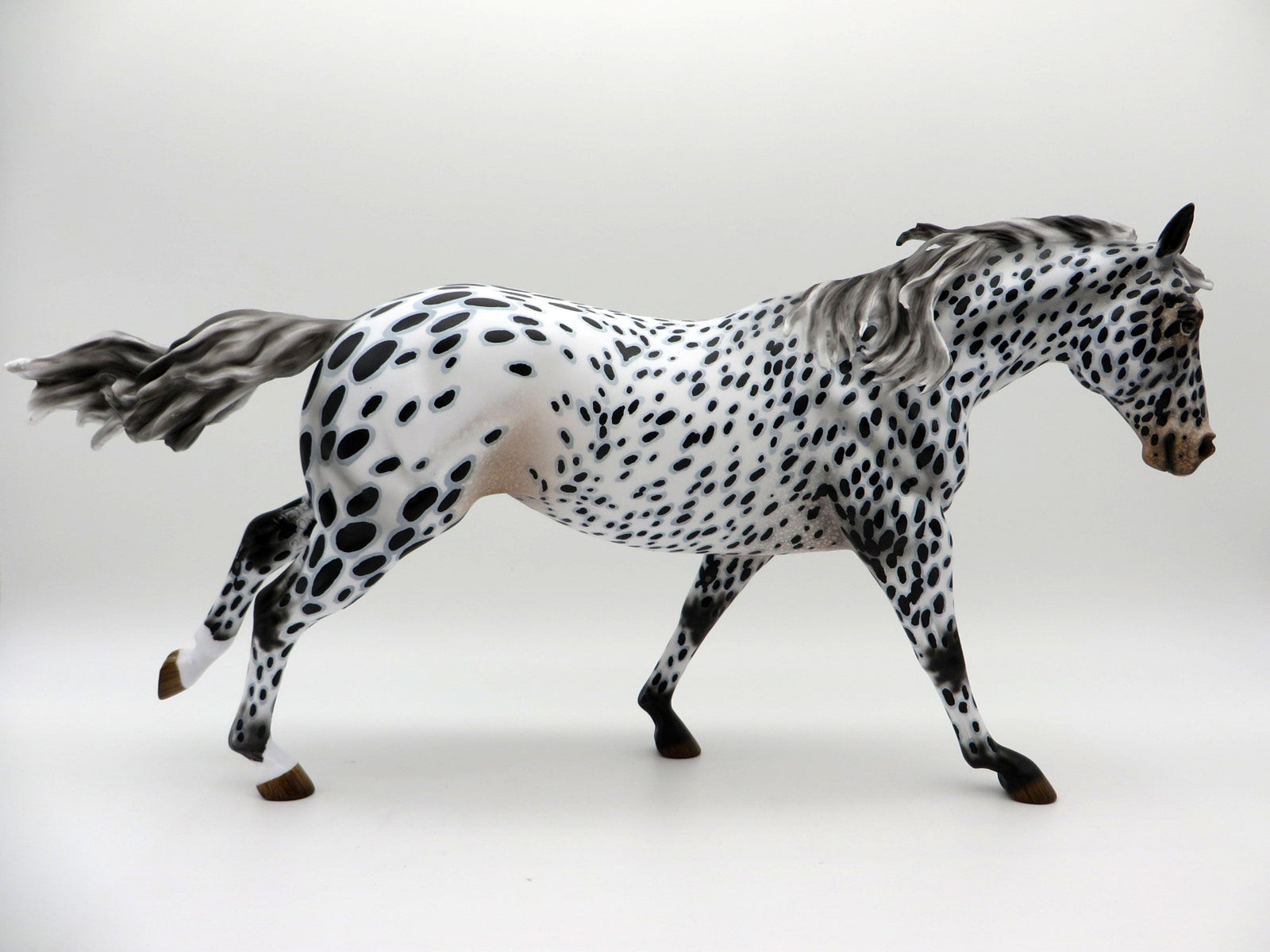 Damien-OOAK Loud Appaloosa Running Stock Horse Painted By Audrey Dixon  EQ 21
