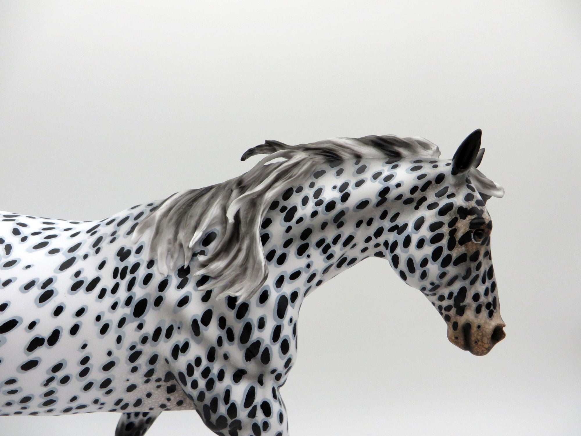 Damien-OOAK Loud Appaloosa Running Stock Horse Painted By Audrey Dixon  EQ 21