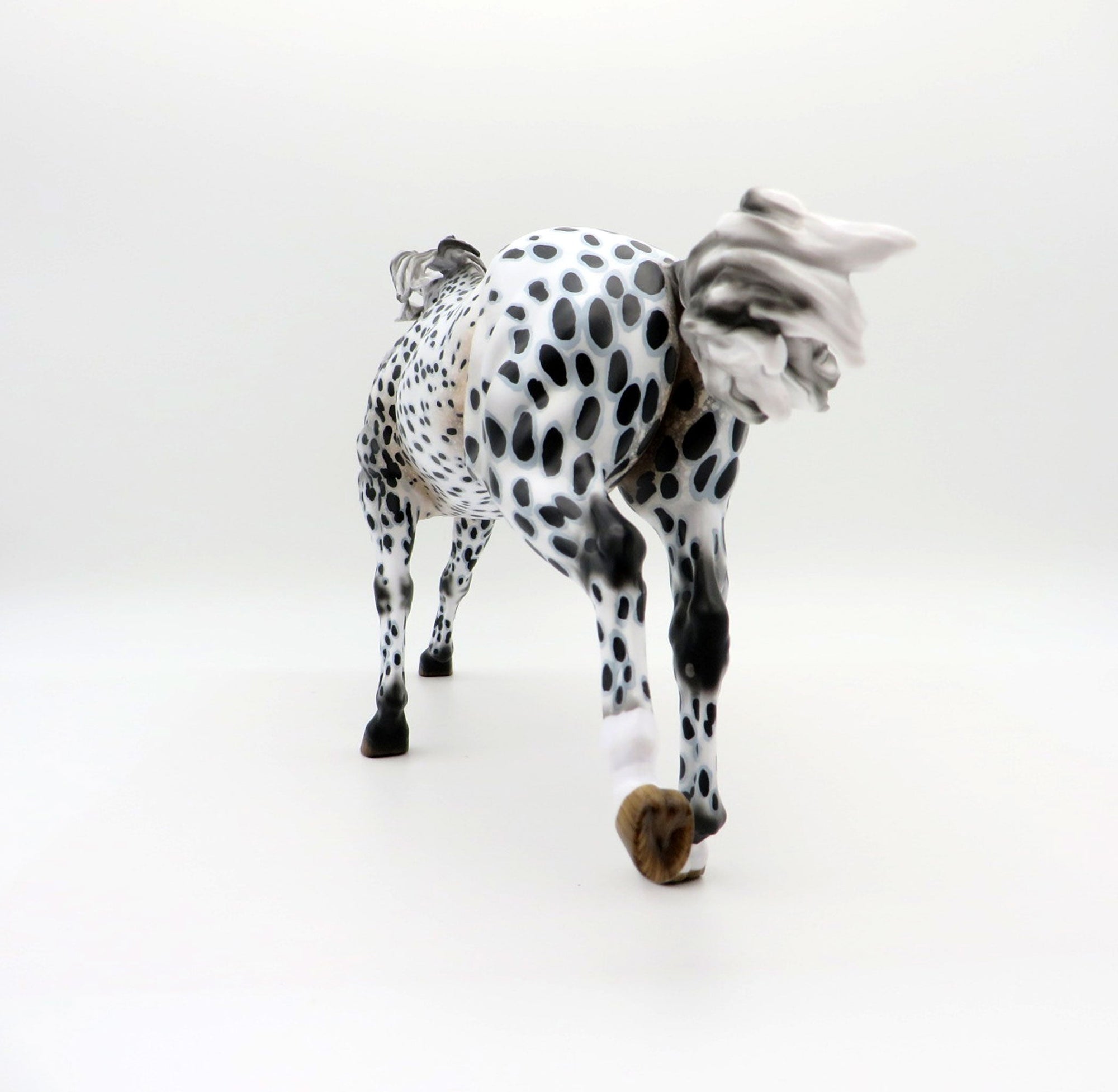 Damien-OOAK Loud Appaloosa Running Stock Horse Painted By Audrey Dixon  EQ 21