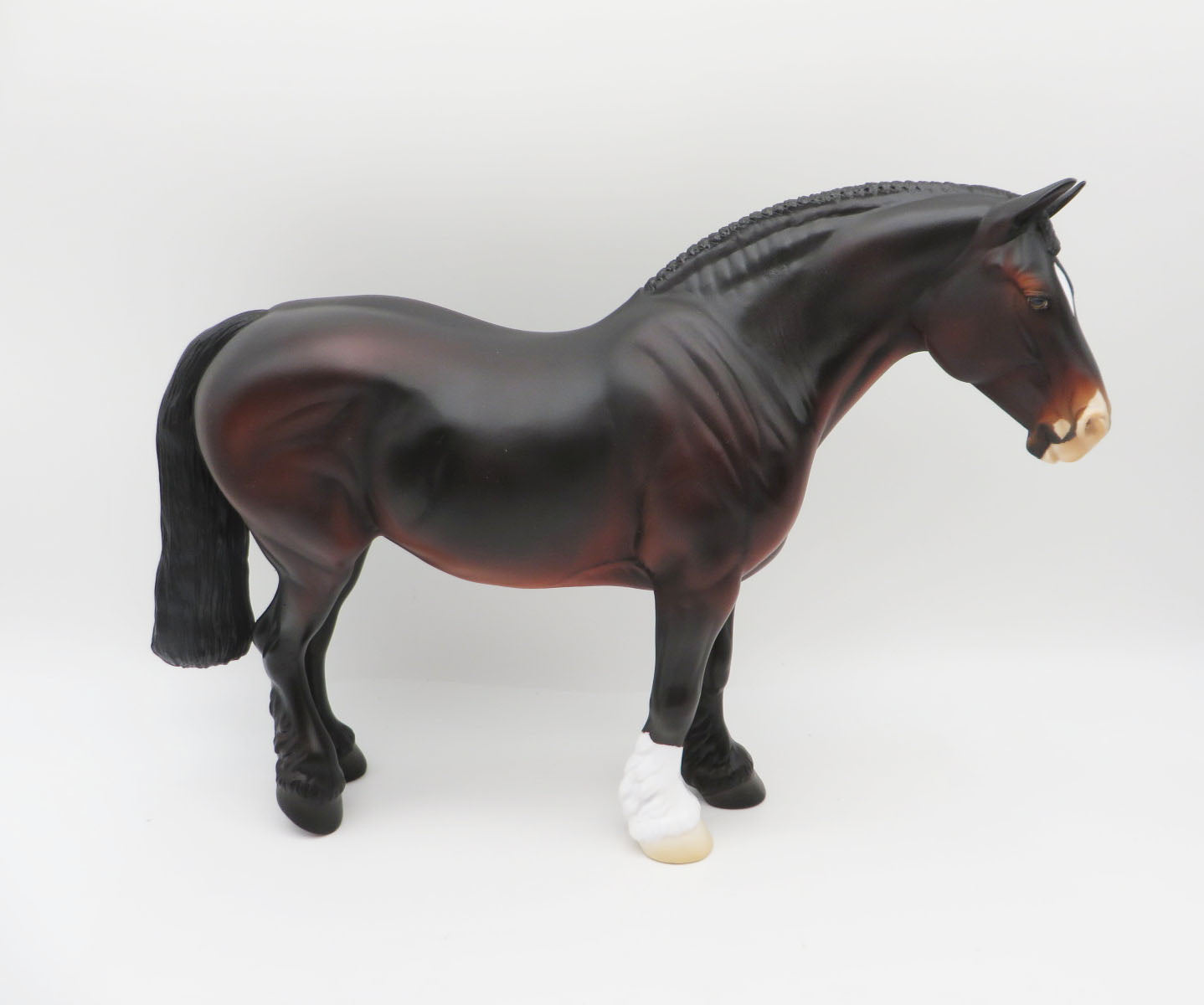 Dashin' Through Merlot - OOAK - Bay Heavy Draft Mare - Painted by Angela Marleau - CT22