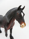 Dashin&#39; Through Merlot - OOAK - Bay Heavy Draft Mare - Painted by Angela Marleau - CT22