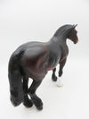 Dashin&#39; Through Merlot - OOAK - Bay Heavy Draft Mare - Painted by Angela Marleau - CT22