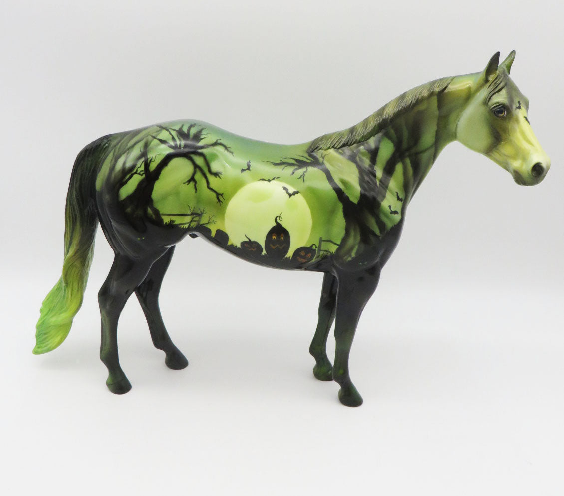 Deja Boo - OOAK - BEST OFFER - Halloween Mural Decorator Ideal Stock Horse Painted by Julie Keim - MM22