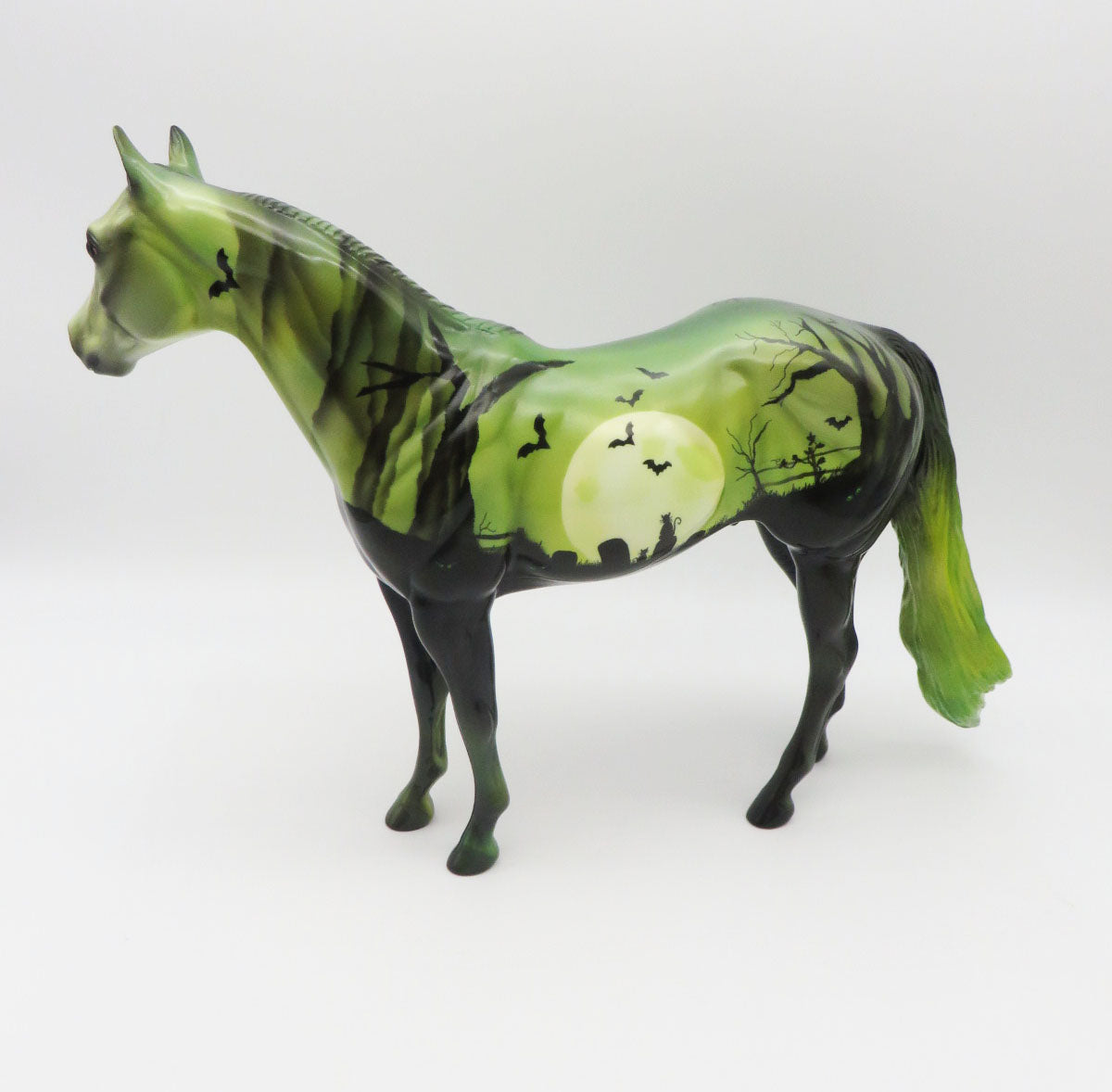 Deja Boo - OOAK - BEST OFFER - Halloween Mural Decorator Ideal Stock Horse Painted by Julie Keim - MM22