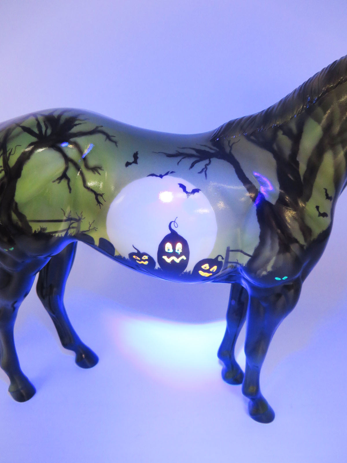 Deja Boo - OOAK - BEST OFFER - Halloween Mural Decorator Ideal Stock Horse Painted by Julie Keim - MM22