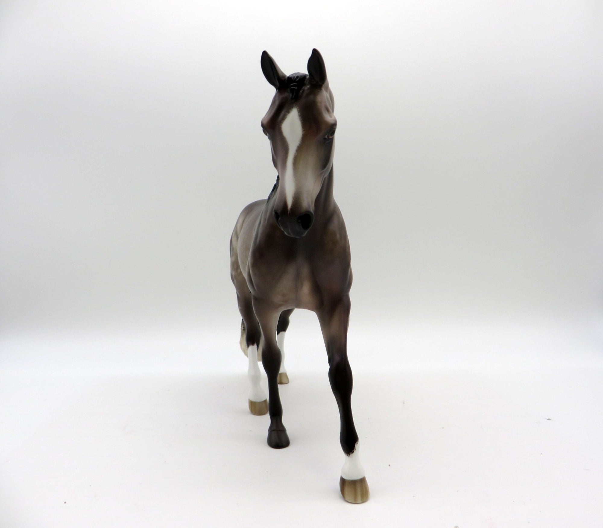 Delphonic-OOAK Dapple Bay going grey Pony Painted by Sheryl Leisure 1/3/22