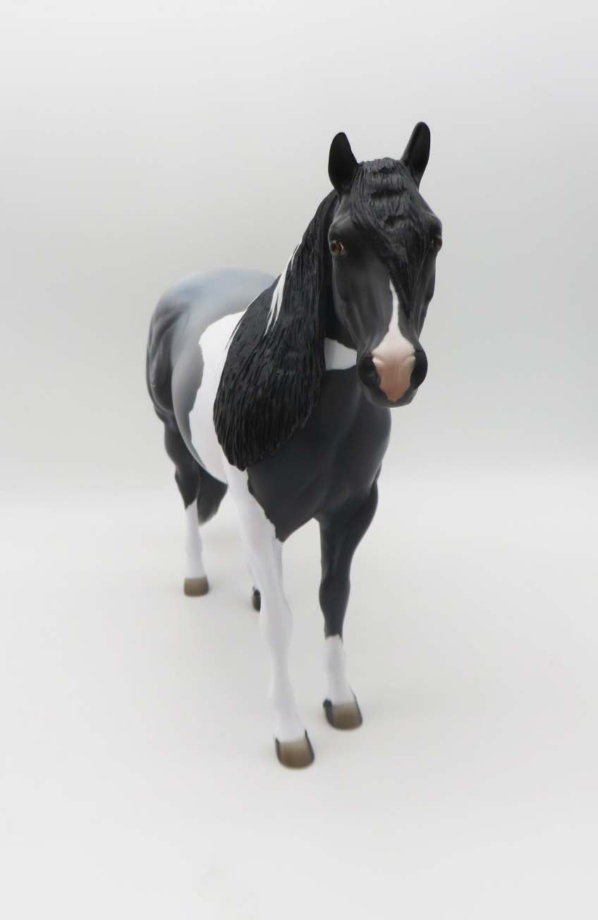 SAMPLE of Sidewinder  LE 14 Dinner Model SHCF - Blue Roan Tobiano Custom Ideal Stock Horse By Jess Hamill - SHCF23
