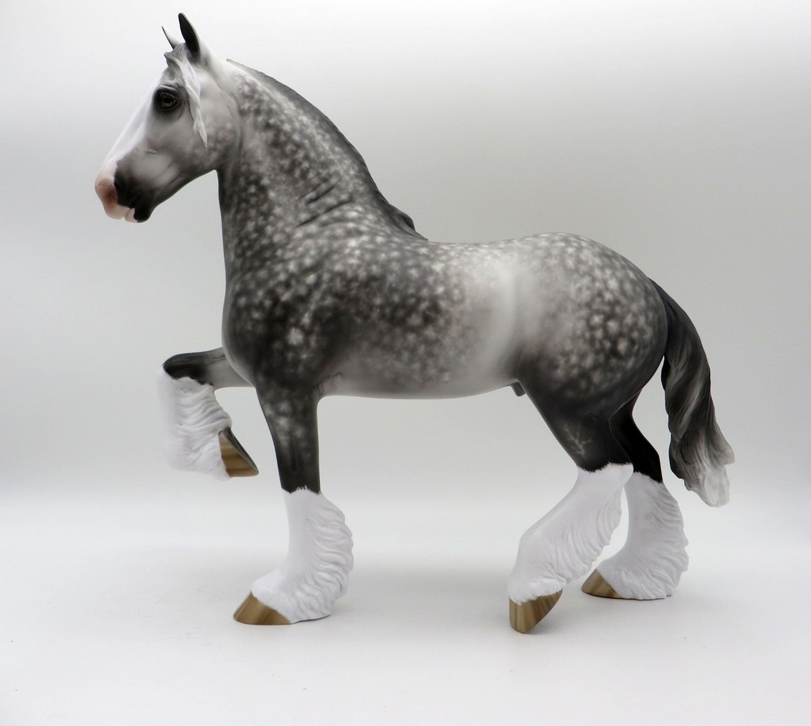 Doo Hickey-OOAK Dapple Grey Trotting Drafter Painted By Sheryl Leisure 5/24/21