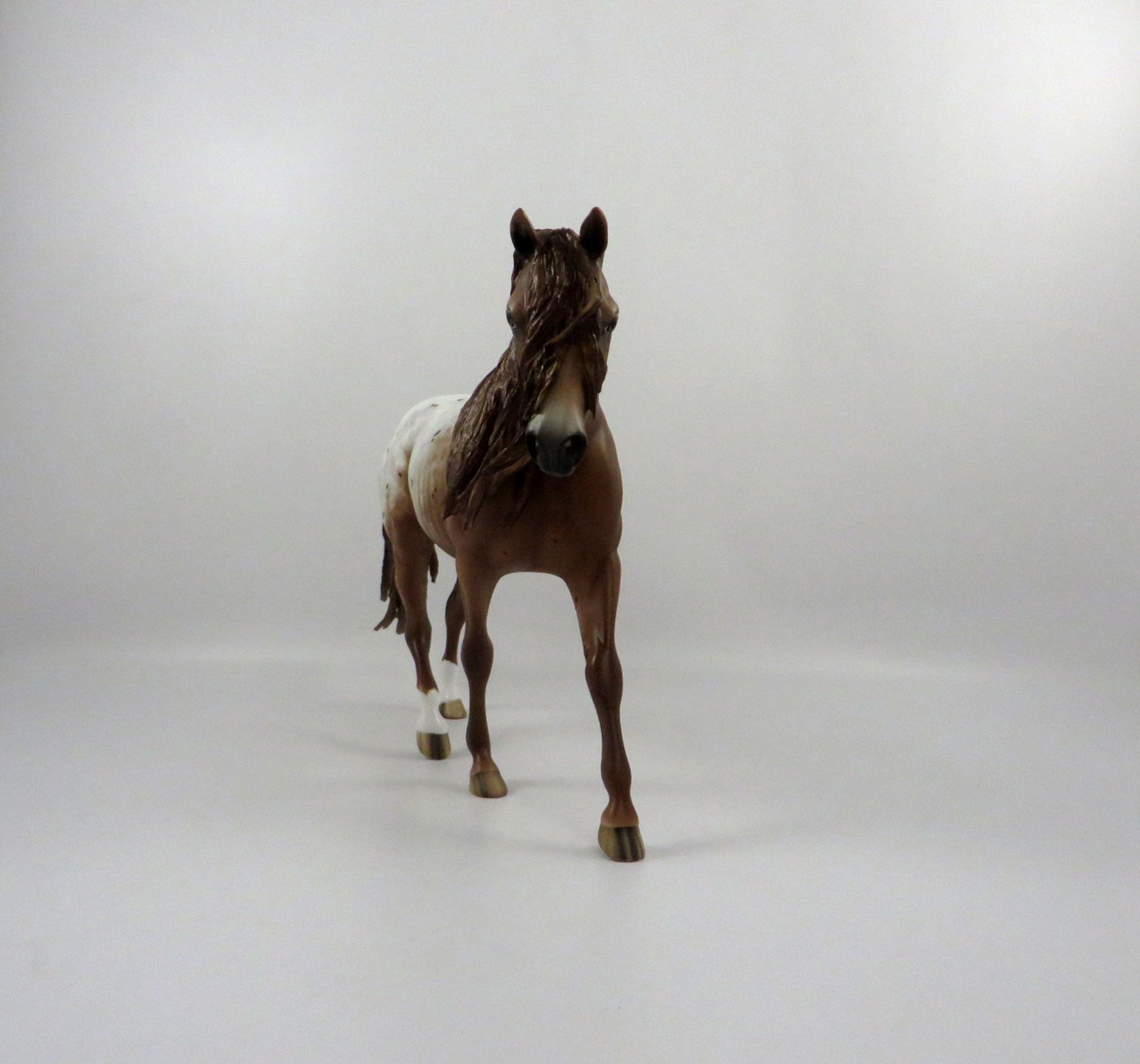 Down Burst-OOAK Chestnut Appaloosa Pony Painted by Sheryl Leisure 3/5/21