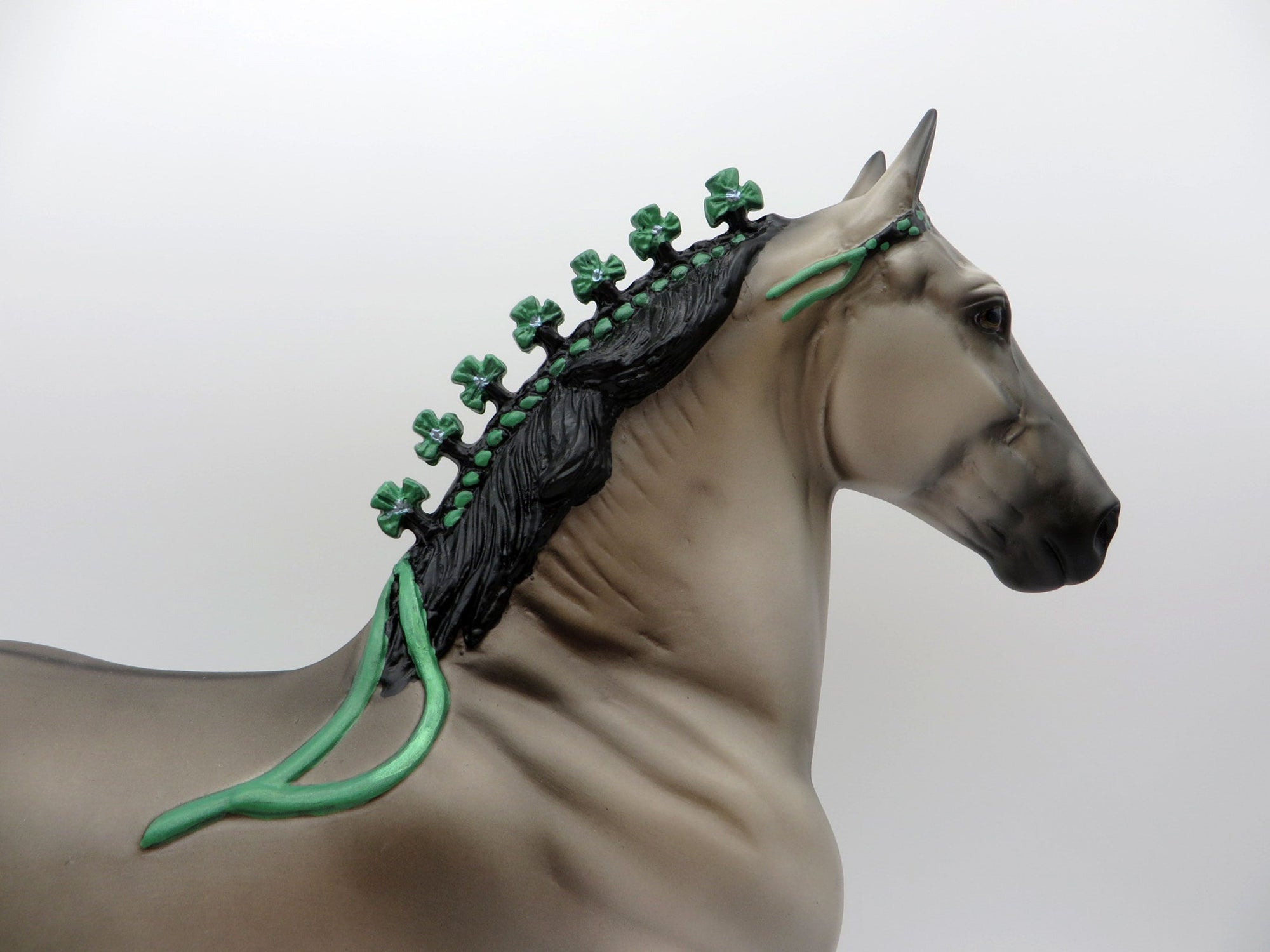 Doyle-OOAK Grey  Trotting Drafter Painted by Ellen EQ 21