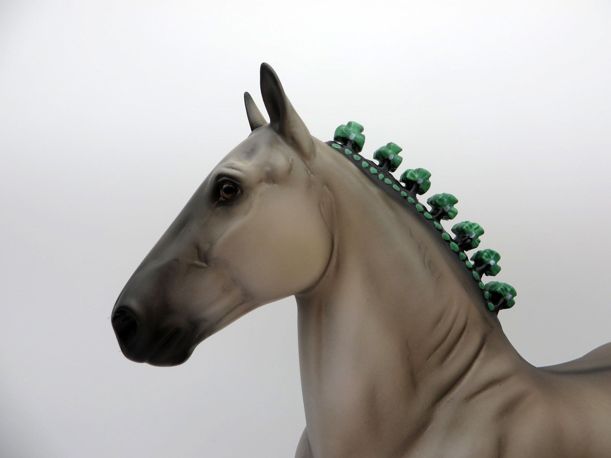 Doyle-OOAK Grey  Trotting Drafter Painted by Ellen EQ 21