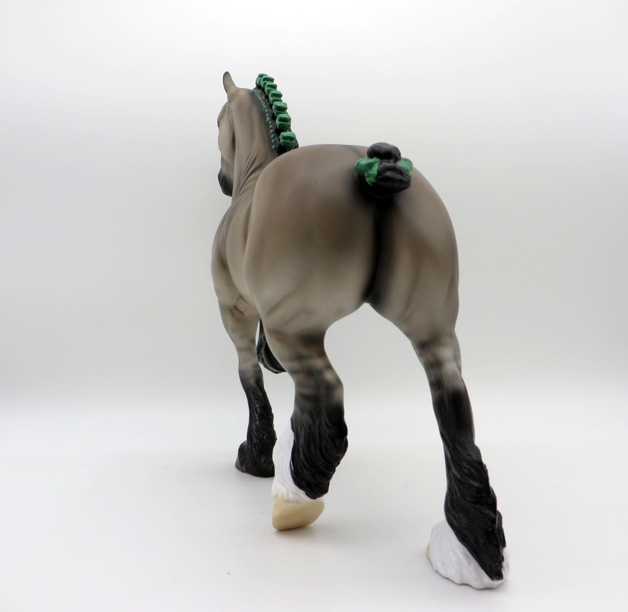 Doyle-OOAK Grey  Trotting Drafter Painted by Ellen EQ 21
