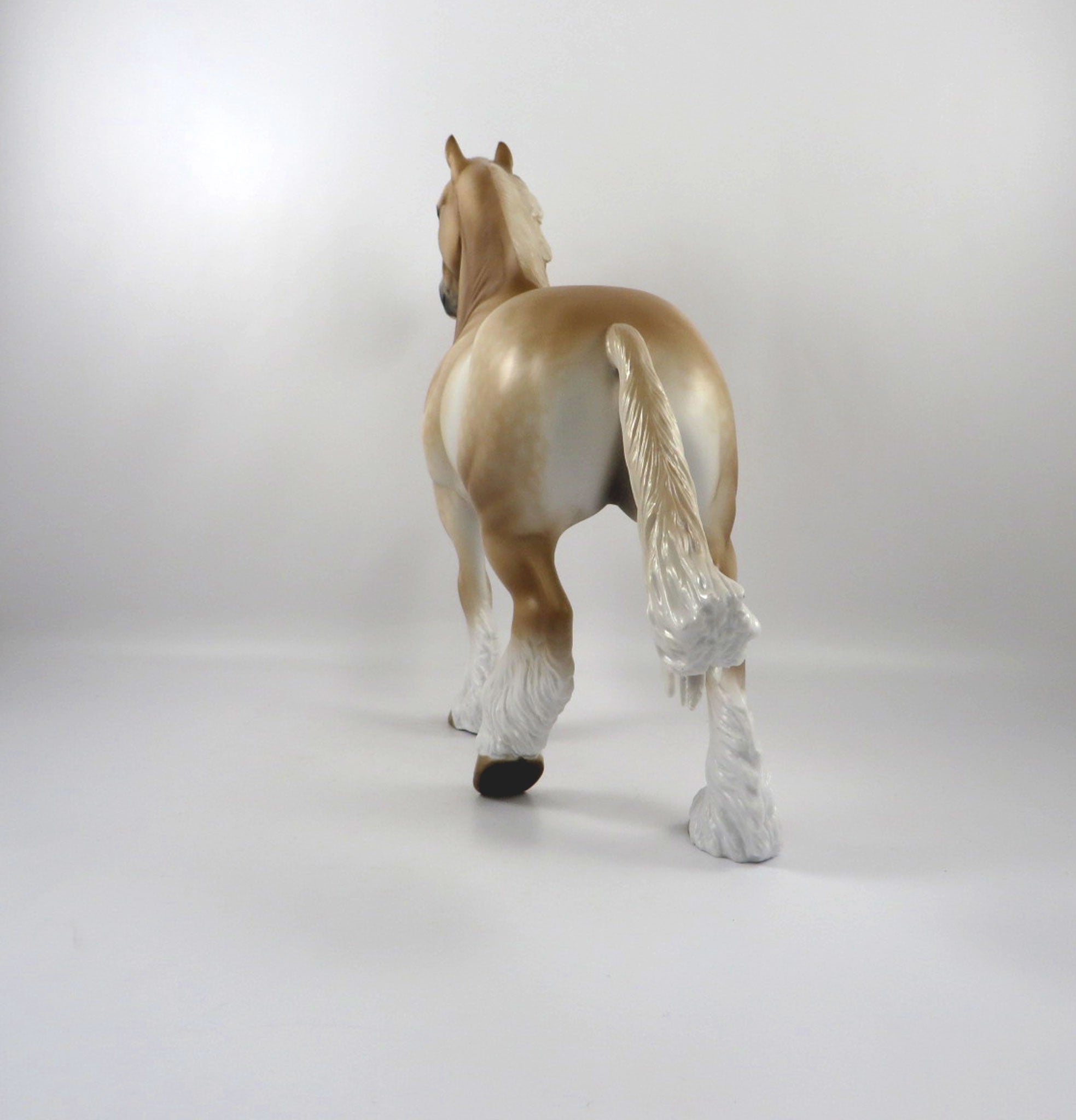 Dozer-Dapple Blonde Trotting Drafter Painted by Sheryl Leisure 2/18/21