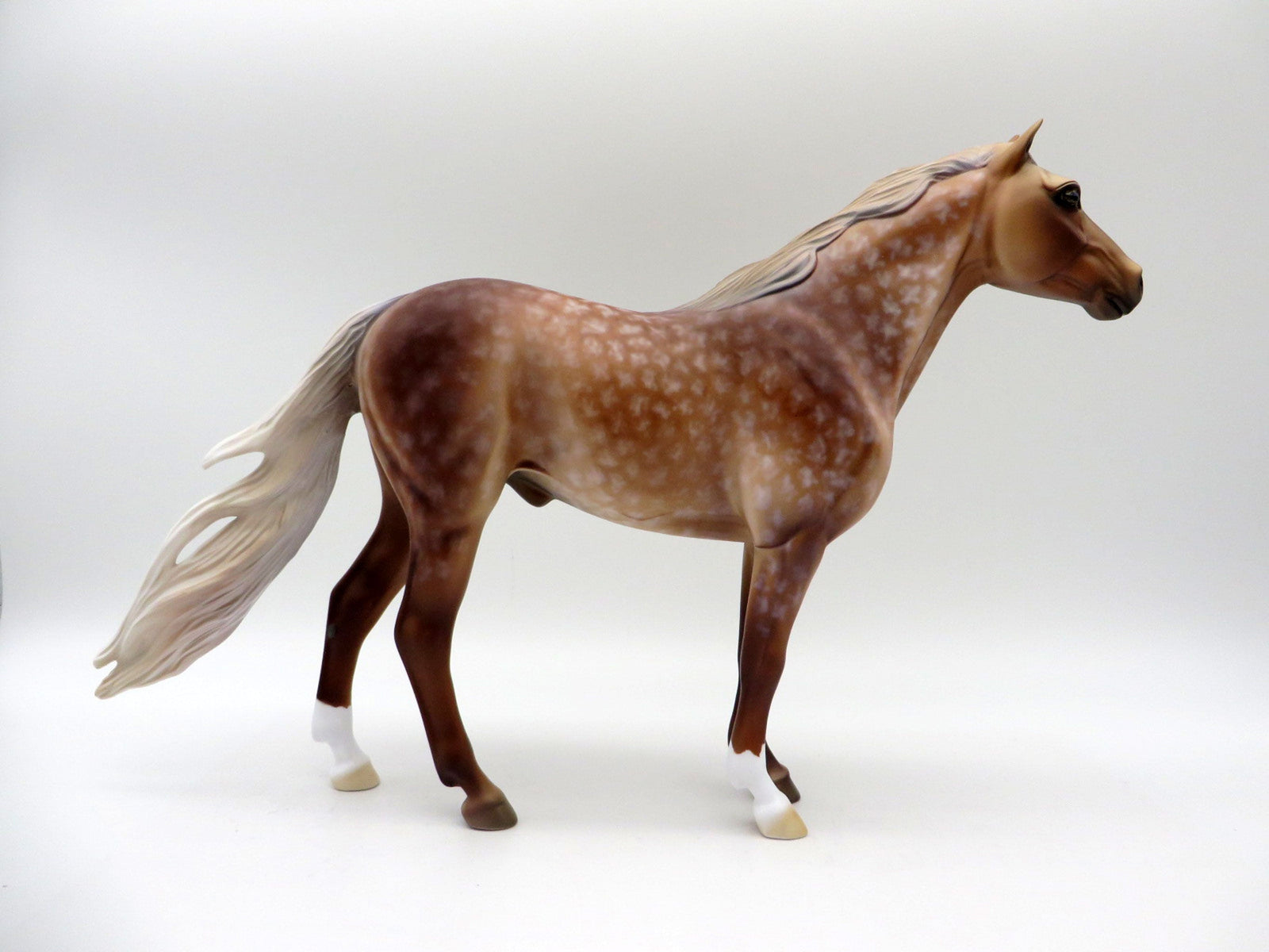 Dugan-OOAK Star Dapple Chestnut Mustang Painted By Dawn Quick   5/28/21