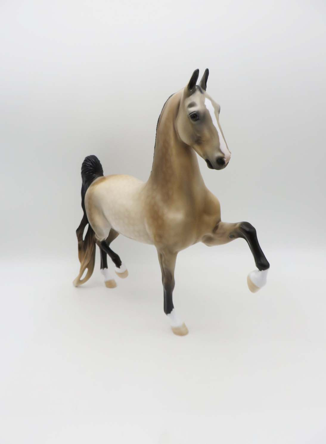 Dusk Til Dawn OOAK Dappled Buckskin Saddlebred By Dawn Quick SHCF23
