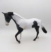 Easter West - OOAK - Custom Black Tobiano Thoroughbred by Dawn Quick - Easter 2023