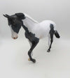 Easter West - OOAK - Custom Black Tobiano Thoroughbred by Dawn Quick - Easter 2023