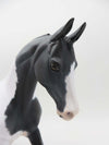 Easter West - OOAK - Custom Black Tobiano Thoroughbred by Dawn Quick - Easter 2023