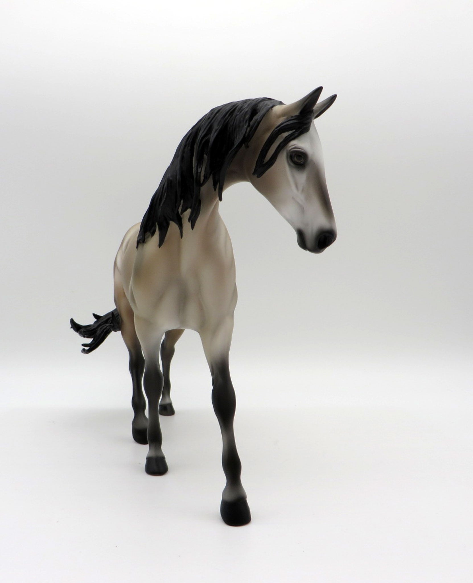 Edgar-OOAK Bay Going Grey Pony Painted By Audrey Dixon EQ 21