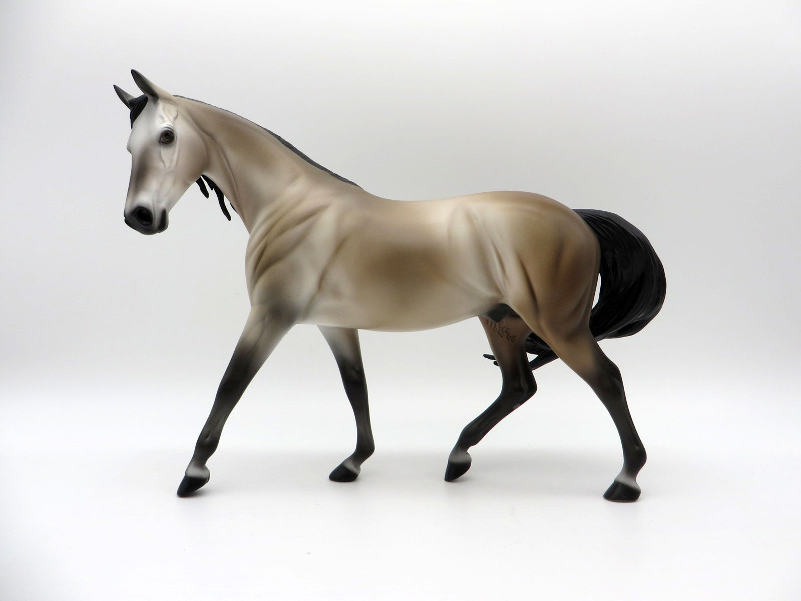 Edgar-OOAK Bay Going Grey Pony Painted By Audrey Dixon EQ 21