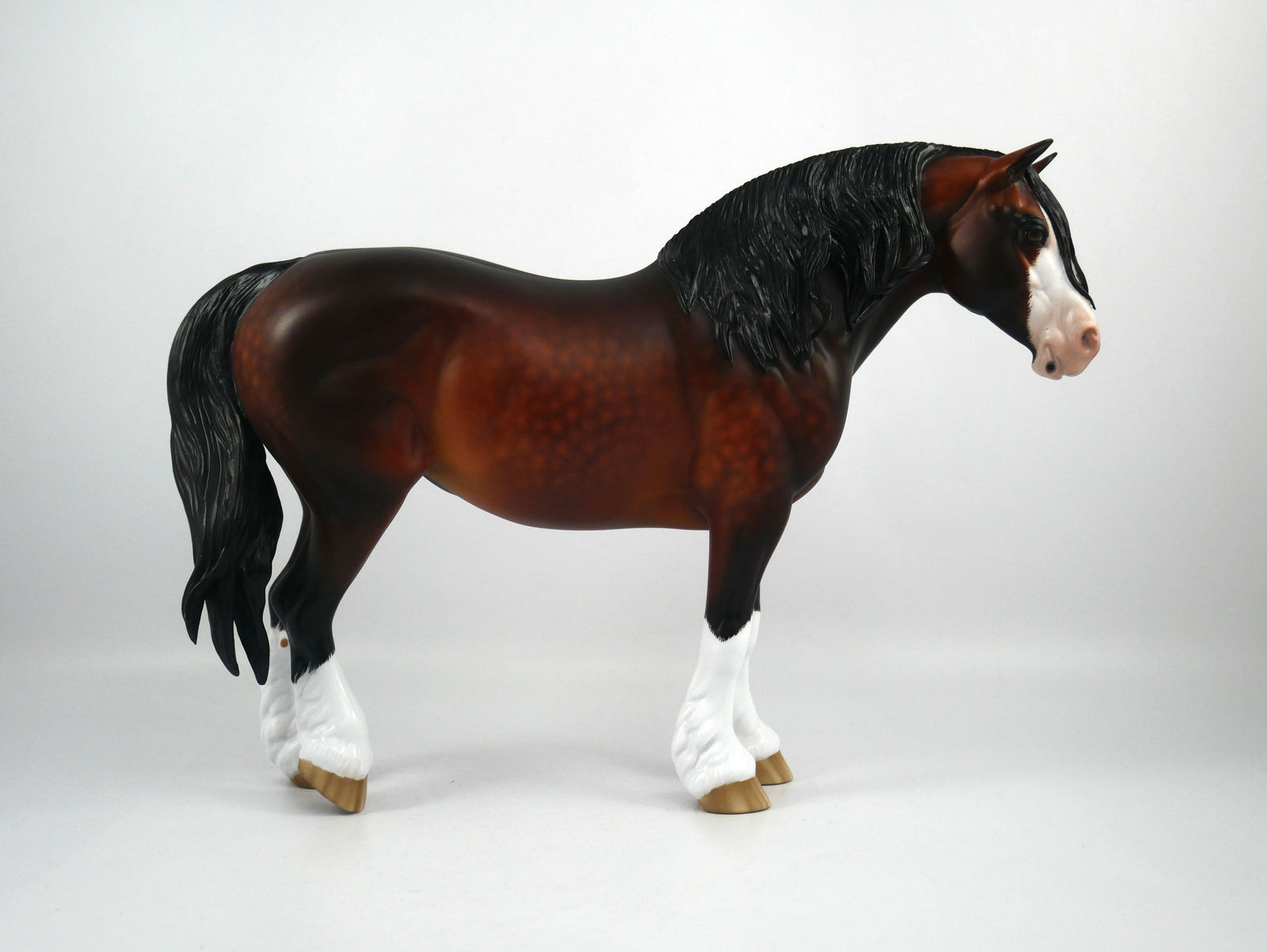 Edith-OOAK Dapple Bay Heavy Draft Mare Painted By Sheryl Leisure 1/15/21