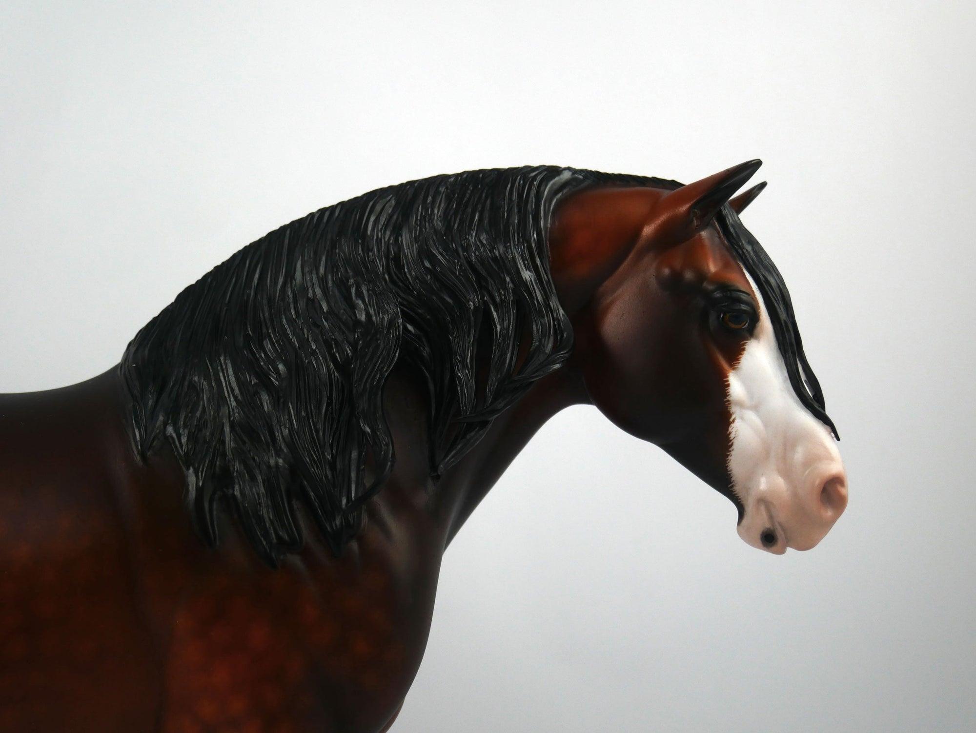 Edith-OOAK Dapple Bay Heavy Draft Mare Painted By Sheryl Leisure 1/15/21