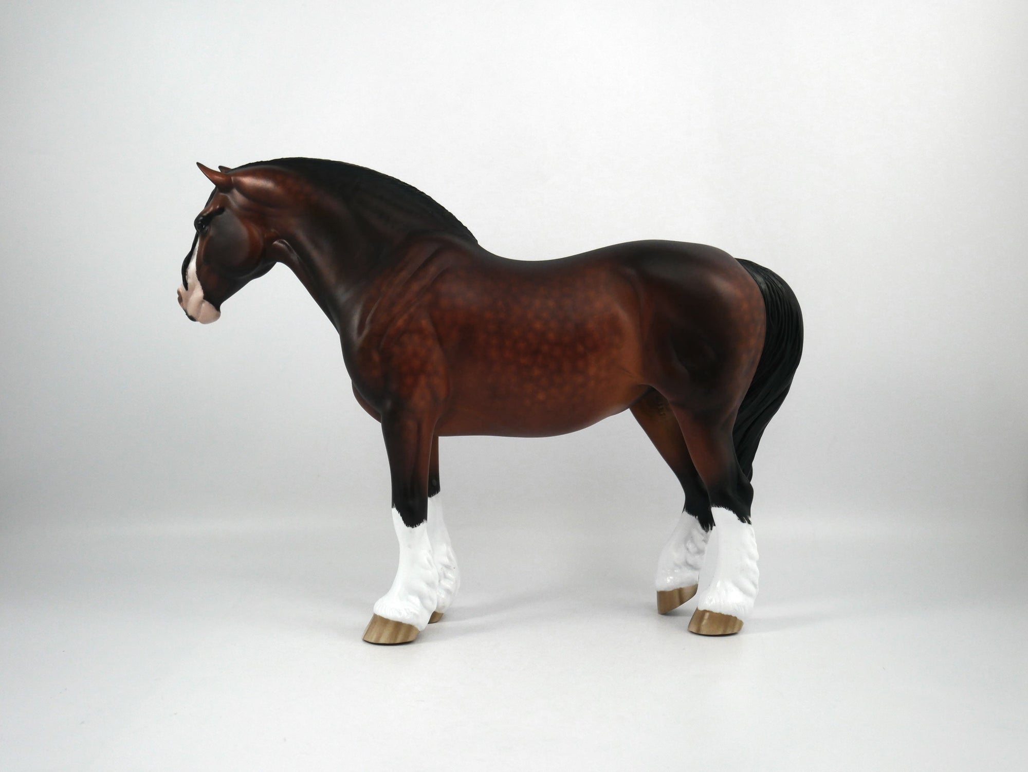 Edith-OOAK Dapple Bay Heavy Draft Mare Painted By Sheryl Leisure 1/15/21